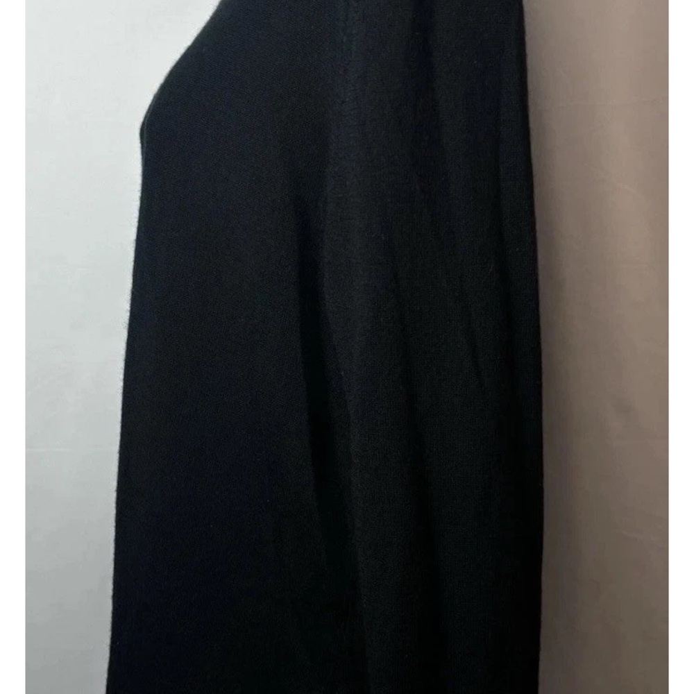 Banana Republic Black Merino Wool Turtleneck Sweater Long Sleeve Women’s Medium - Picture 3 of 14